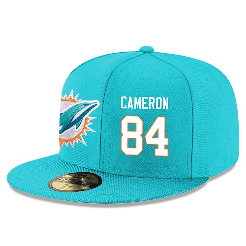 NFL Miami Dolphins #84 Jordan Cameron Stitched Snapback Adjustable Player Hat - Aqua Green/White